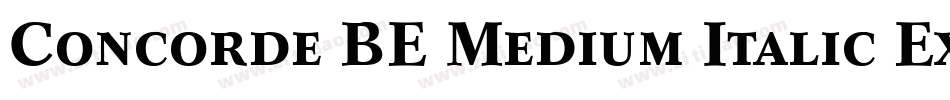 Concorde BE Medium Italic Expert字体转换